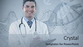  Presentation with dna - Beautiful presentation theme featuring panoramic view of red dna backdrop and a  colored foreground