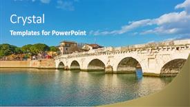  Presentation with panoramic - Cool new presentation with panoramic-view-of-rimini backdrop and a teal colored foreground