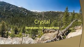  Presentation with panoramic - PPT theme featuring panoramic-view-of-stanislaus-national background and a tawny brown colored foreground