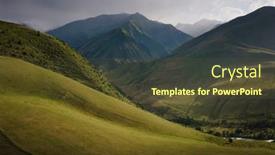  Presentation with panoramic - Slide deck consisting of panoramic-view-of-the-alpan background and a tawny brown colored foreground