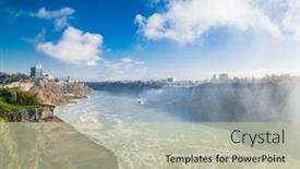  Presentation with falls - PPT layouts featuring panoramic-view-of-the-american background and a mint green colored foreground