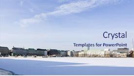  Presentation with hamburg - Amazing slides having panoramic view of the frozen binnenalster lake at hamburg backdrop and a sky blue colored foreground