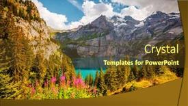  Presentation with europe - Audience pleasing PPT layouts consisting of panoramic-view-of-the-lake backdrop and a tawny brown colored foreground