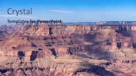  Presentation with grand canyon - Audience pleasing presentation theme consisting of panoramic-view-of-the-mountainous backdrop and a light blue colored foreground