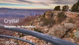  Presentation with grand canyon - Presentation with panoramic-view-of-the-mountainous background and a tawny brown colored foreground