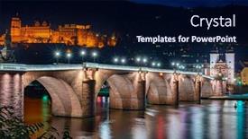  Presentation with panoramic - Presentation theme featuring panoramic-view-of-the-old background and a navy blue colored foreground