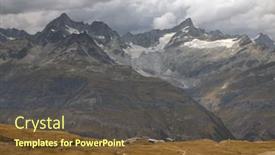  Presentation with switzerland - Presentation with panoramic-view-of-the-pennine background and a tawny brown colored foreground