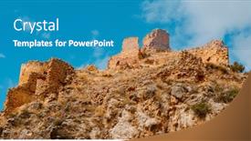  Presentation with panoramic - Theme enhanced with panoramic-view-of-the-remains background and a teal colored foreground