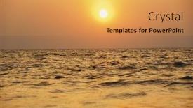  Presentation with goa - Cool new presentation design with panoramic view of the sea at sunset goa india backdrop and a yellow colored foreground