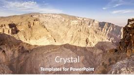  Presentation with oman - Slide set featuring panoramic-view-of-wadi-ghul background and a coral colored foreground