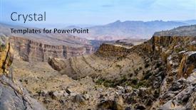  Presentation with oman - Cool new PPT layouts with panoramic-view-of-wadi-ghul backdrop and a light blue colored foreground