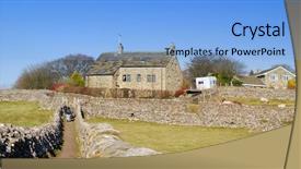  Presentation with scene - PPT theme consisting of panoramic view of yorkshire dales background and a light blue colored foreground