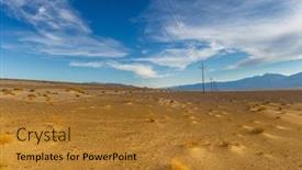  Presentation with death - PPT layouts enhanced with panoramic view on death valley national park background and a gold colored foreground