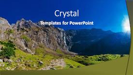  Presentation with panoramic - PPT theme featuring panoramic-view-on-the-cirque background and a ocean colored foreground