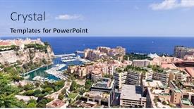  Presentation with panoramic - Presentation having panoramic-view-overlooking-part background and a light blue colored foreground