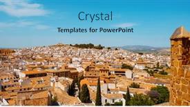  Presentation with panoramic - PPT theme having panoramic-view-overt-the-old background and a light blue colored foreground