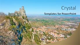  Presentation with panoramic - Amazing slide set having panoramic-view-with-the-first backdrop and a light blue colored foreground