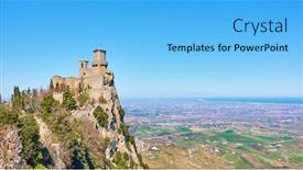  Presentation with first - Beautiful slides featuring panoramic-view-with-the-first backdrop and a light blue colored foreground