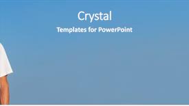  Presentation with banner blue - Cool new theme with panoramic web banner happy senior backdrop and a teal colored foreground