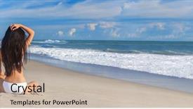  Presentation with banner blue - Slides having panoramic web banner sexy young background and a soft green colored foreground