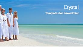  Presentation with couples holding hands - Cool new presentation theme with panoramic web banner two couples backdrop and a teal colored foreground