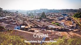  Presentation with kenya - Colorful slide set enhanced with panoriamic view of kibera slums backdrop and a violet colored foreground