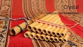  Presentation with flute - PPT layouts consisting of panpipes and flute from south background and a red colored foreground