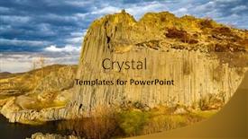  Presentation with czech republic - PPT theme enhanced with panska-skala-kamenicky-senov-czech background and a gold colored foreground