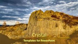  Presentation with czech republic - PPT theme having panska-skala-kamenicky-senov-czech background and a tawny brown colored foreground