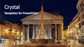  Presentation with preserved - Amazing presentation having pantheon at night street view backdrop and a  colored foreground