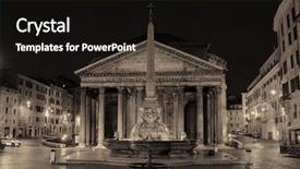  Presentation with preserved - Colorful slide set enhanced with pantheon at night street view backdrop and a wine colored foreground