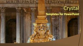 Presentation with preserved - Beautiful PPT layouts featuring pantheon-at-night-with-fountain backdrop and a tawny brown colored foreground