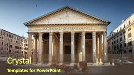  Presentation with rome italy - Slide deck enhanced with pantheon horse in the foreground background and a  colored foreground