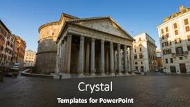  Presentation with rome - Audience pleasing presentation theme consisting of pantheon-in-old-rome-italy backdrop and a dark gray colored foreground