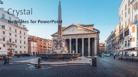  Presentation with rome - Amazing theme having pantheon-in-rome-italy-europe backdrop and a light blue colored foreground