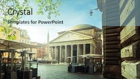  Presentation with history rome and egypt - Colorful PPT theme enhanced with pantheon in rome italy backdrop and a light blue colored foreground