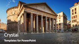  Presentation with rome italy - Presentation design enhanced with pantheon in rome italy background and a tawny brown colored foreground