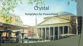 Presentation with rome - PPT theme enhanced with pantheon in rome italy background and a sky blue colored foreground