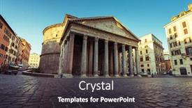  Presentation with rome italy - Beautiful PPT theme featuring pantheon-in-sunny-rome-italy backdrop and a dark gray colored foreground