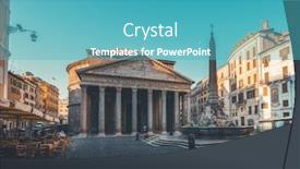  Presentation with rome italy - Beautiful slides featuring pantheon-in-sunny-rome-italy backdrop and a teal colored foreground