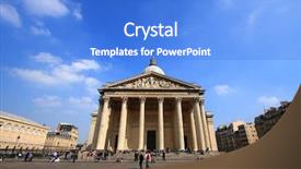  Presentation with summer time - Cool new slide set with pantheon with perfect sky backdrop and a cobalt blue colored foreground