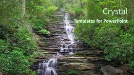  Presentation with falls - Presentation having panther-falls-rabun-county-georgia background and a tawny brown colored foreground