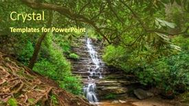  Presentation with falls - Amazing PPT layouts having panther-falls-rabun-county-georgia backdrop and a tawny brown colored foreground