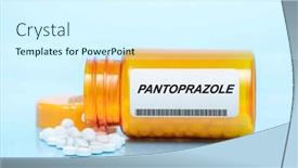  Presentation with prescription medication - Slides having pantoprazole-drug-in-prescription-medication background and a cool aqua colored foreground
