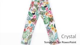  Presentation with floral - Beautiful slide deck featuring pants-in-summer-floral-palm backdrop and a white colored foreground