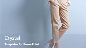  Presentation with wall - Beautiful presentation design featuring pants on blue wall background backdrop and a mint green colored foreground