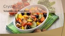  Presentation with nuts - Beautiful PPT layouts featuring panzanella-mixed-salad-with-nuts backdrop and a lemonade colored foreground