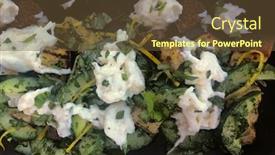  Presentation with salad - Cool new PPT layouts with panzanella-salad-burrata-cheese-noble backdrop and a tawny brown colored foreground