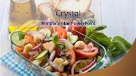  Presentation with tuscany - Cool new slides with panzanella traditional tuscany salad backdrop and a sky blue colored foreground