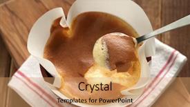  Presentation with angled loofah sponge gourd - PPT theme with pao de lo portuguese sponge background and a  colored foreground